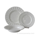 12 pezzi di cena in porcellana bianca piatti in ceramica bianca